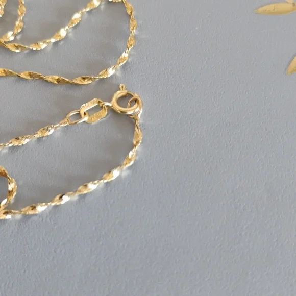 Flash Sale!14 K yellow gold necklace - Picture 3 of 12